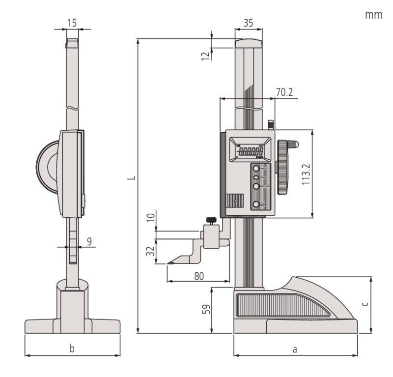 Mitutoyo Series 570 Dimensions