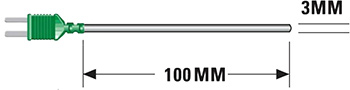 Plug-mounted general-purpose probe (KHM01) dimensions