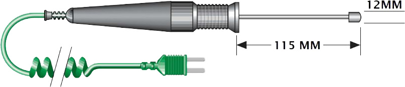 TM Electronics KS20-S High-Speed Reinforced Dual Probe dimensions.