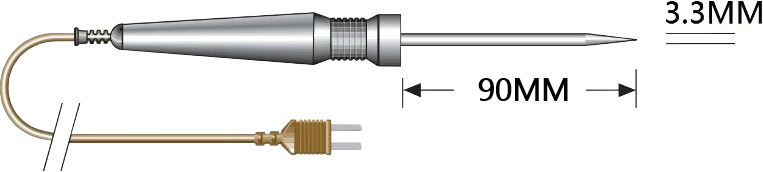 TM Electronics Cap TM Electronics CAPK Set of 6 Colour Coded Food Needle Probes - probe dimensions.